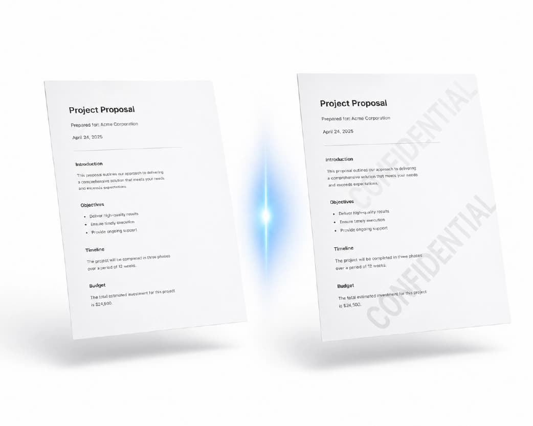 Adjusting watermark opacity on a PDF