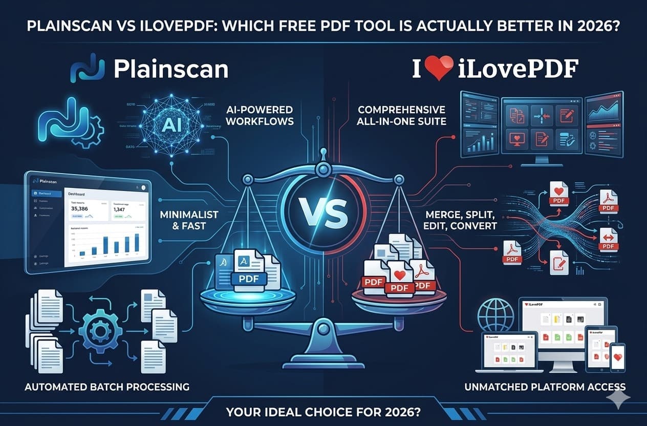 Plainscan vs iLovePDF: Which Free PDF Tool Is Actually Better in 2026?