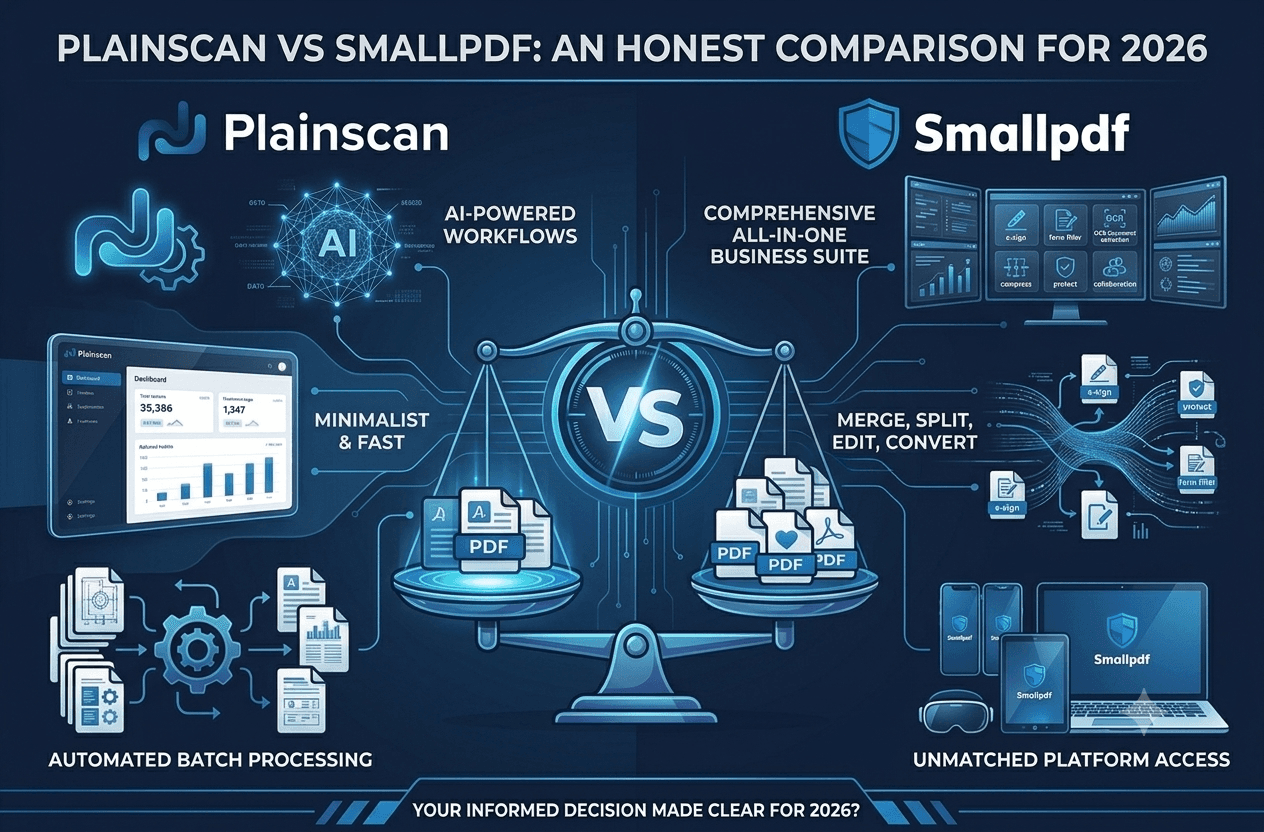 Plainscan vs Smallpdf: An Honest Comparison for 2026