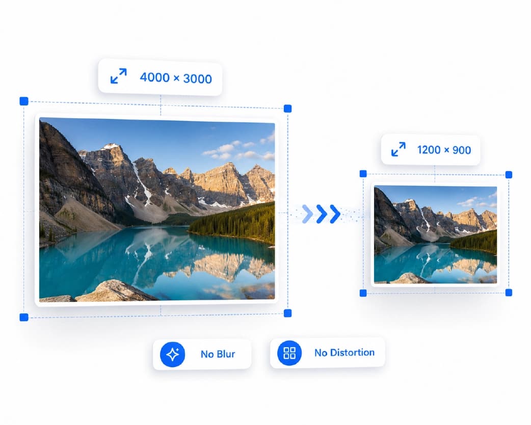 Step-by-step image resizing