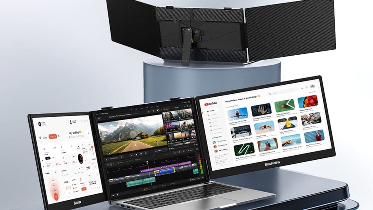 Amazon Offloads Laptop Screen Extender, This 14" Triple Portable Monitor Now Nearly 50% Off Before Prime Day
