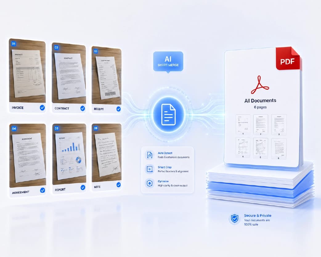 Steps to make a PDF from pictures on desktop