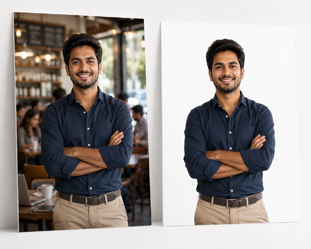 Transparent vs White background example