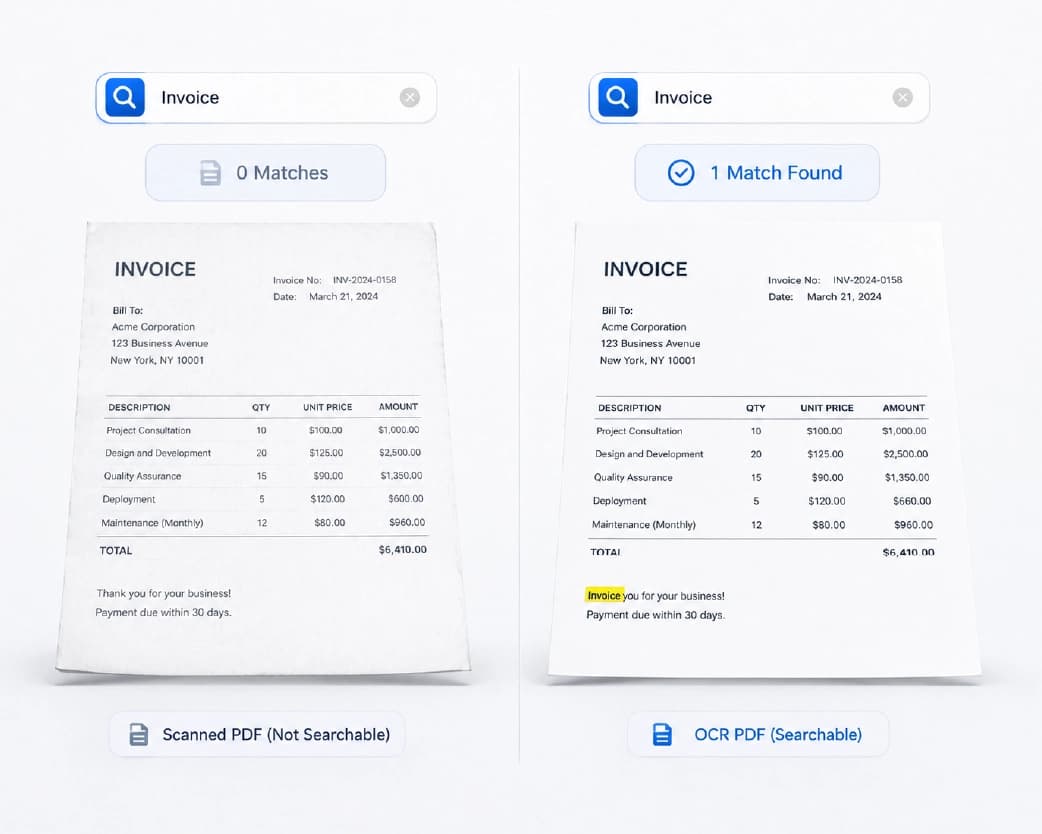 Scanned PDFs vs Native PDFs