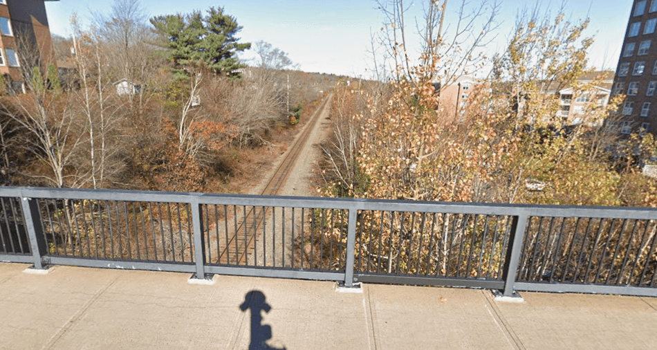 Woman struck by train while walking on tracks in Bedford