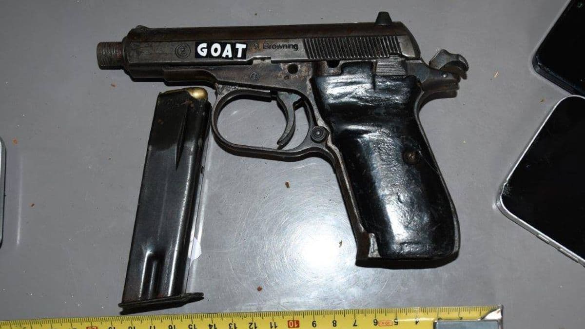 Gun and ammo seized from gang which is at war with caged Hennessy torture mob