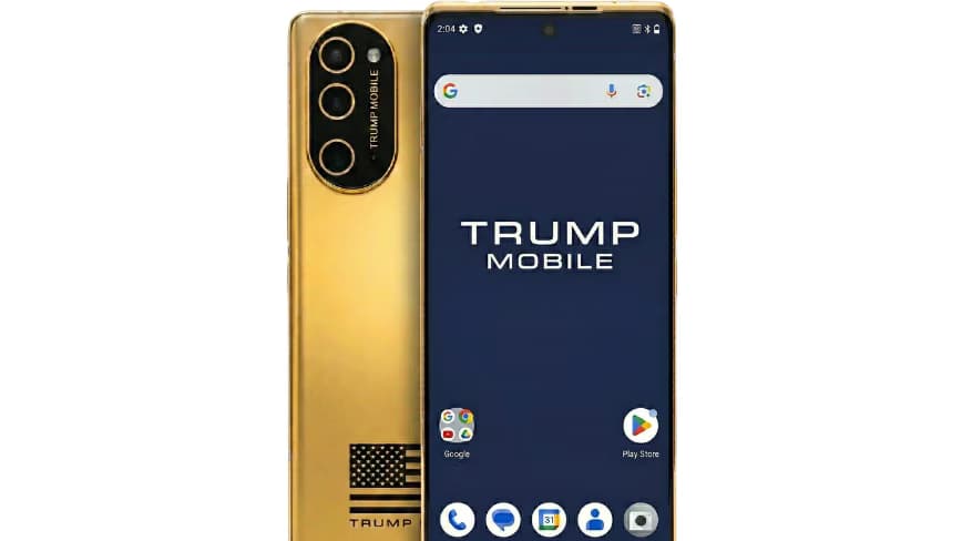 The Trump Mobile T1 was supposed to be made in America. It's a Taiwanese phone with a gold coat.