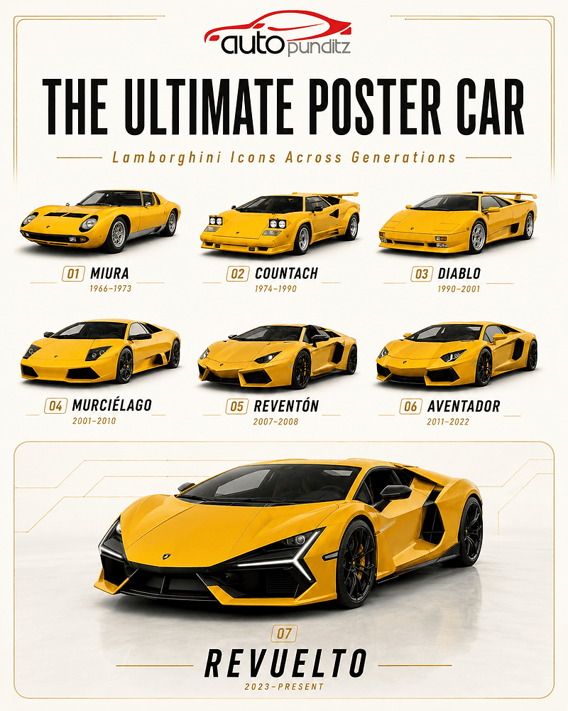 Lamborghini’s V12 Legends: From Miura to Revuelto, the Evolution of the Ultimate Poster Car