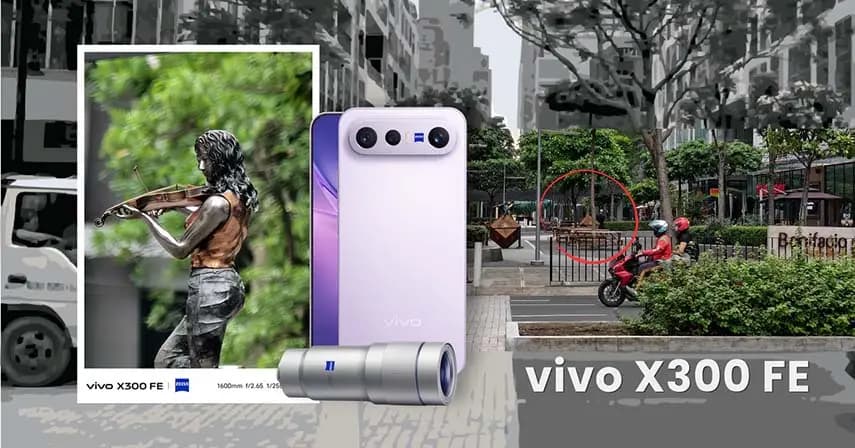 Here’s what 1600mm zoom looks like on the vivo X300 FE